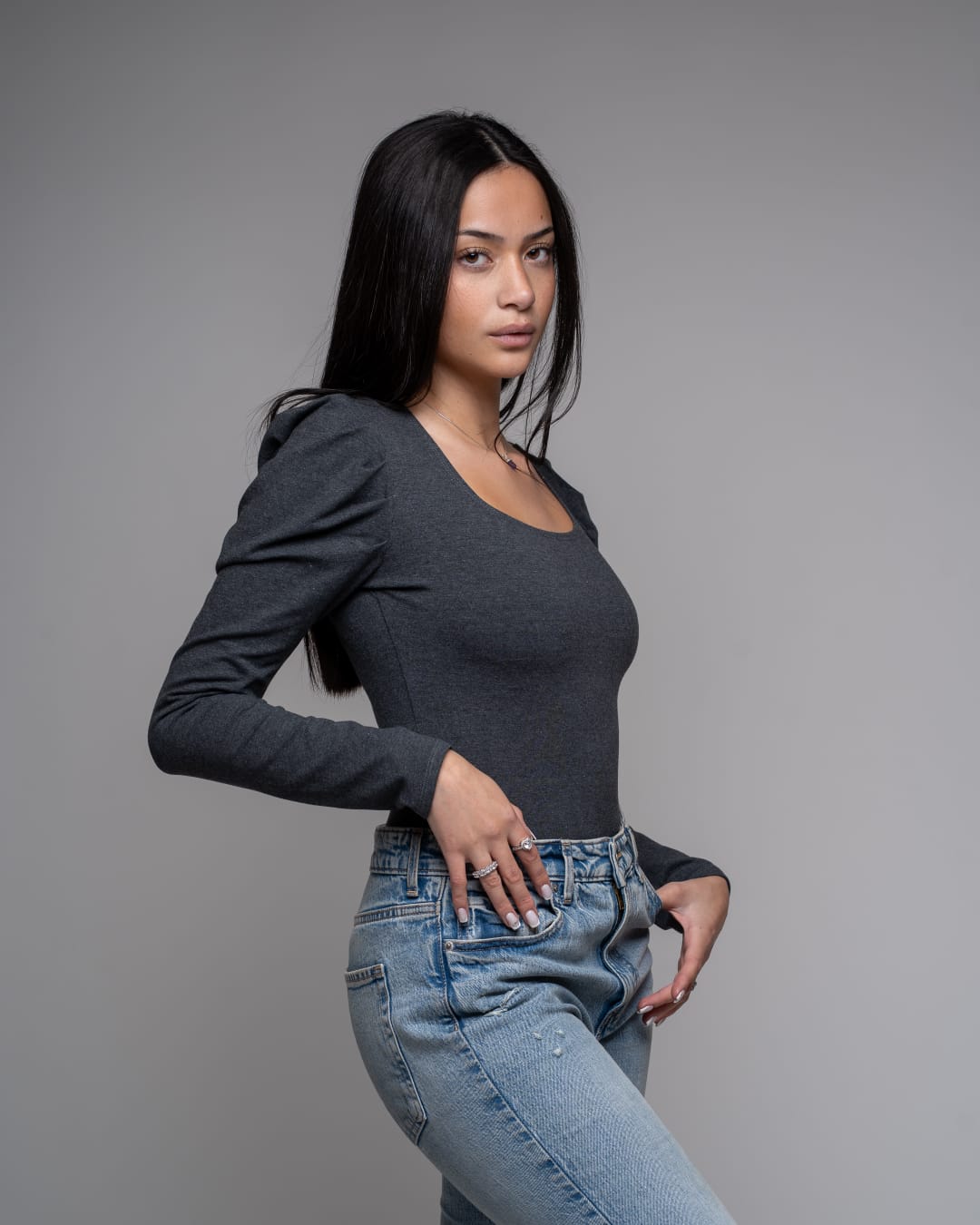 Body Toscana - Escote Cuadrado Manga Fruncida