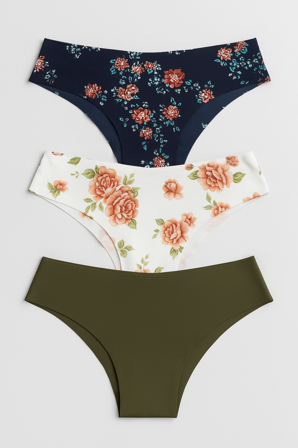 Tripack de Calzones Lycra Dupont – Floral & Olive Edition